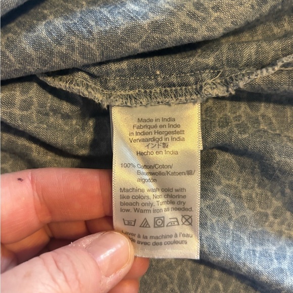 J Crew Mercantile Womens Blue Floral Chambray Ruffle Faux Wrap Dress SZ Medium. - Picture 9 of 9